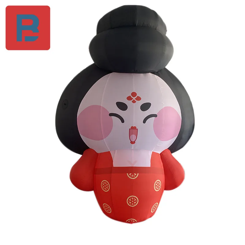 Inflatable cute cartoon antique Tang Fengguo Chaoguo style doll girl air model custom shopping mall atrium layout