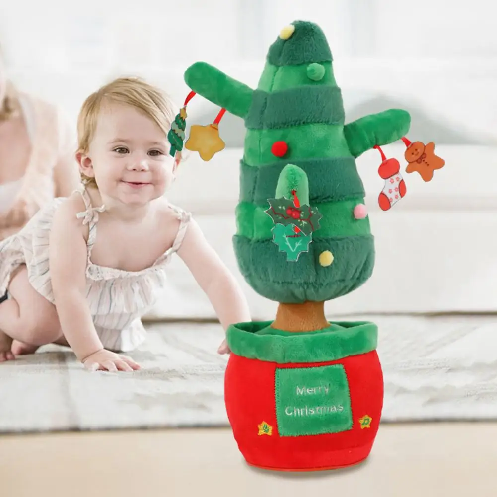 Juguete de Papá Noel, juguete eléctrico de Navidad para niños, juego de juguetes de Navidad, baile parlante, canto, muñeco de nieve en maceta, árbol de Navidad de Papá Noel