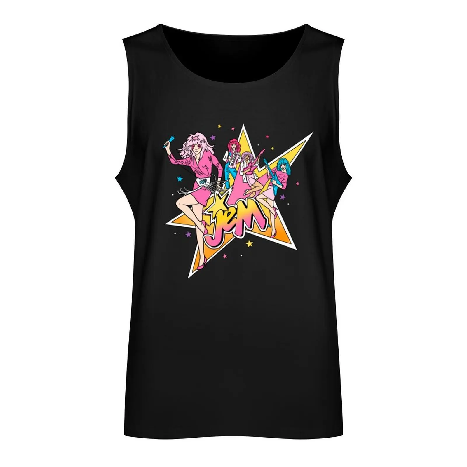 80s Jem - Star Tank Top anime gym Men's gym t-shirts