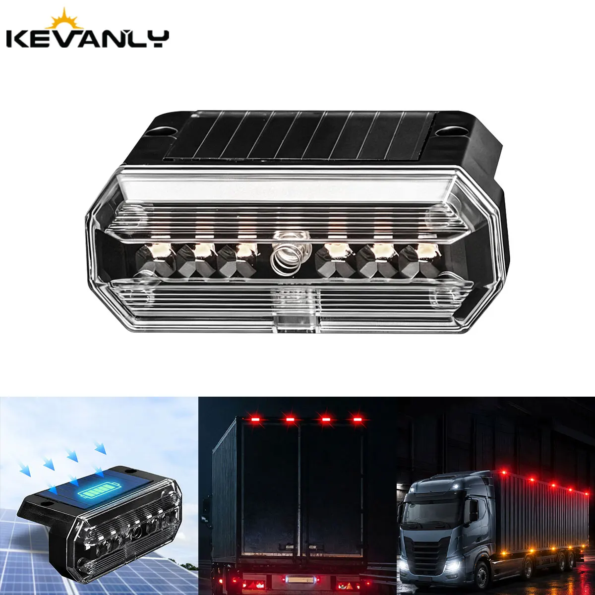 1x Solar Motorcycle Car LED Warning Light Night Ride Tail Light Anti-rear Strobe Light for Motorcycle Electric Vehicle Bicycle