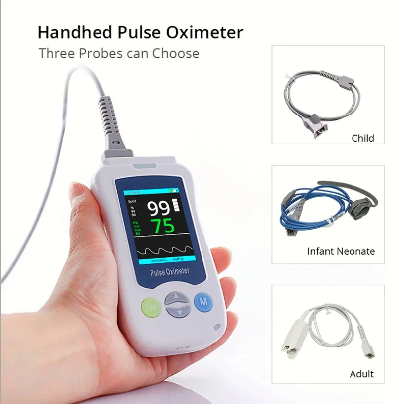 Handheld Probe for Neonatal Infant Baby Pulse 2.4-inch High-Resolution LCD Screen 3-Year Warranty