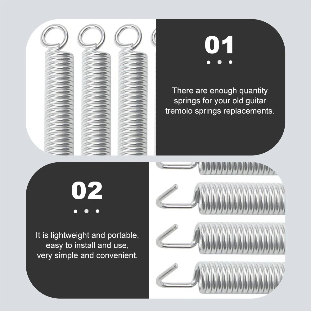 

6Pcs Tremolo Springs for Electric Guitar Professional Durable Lightweight Guitar Bridge Springs Replacement Parts