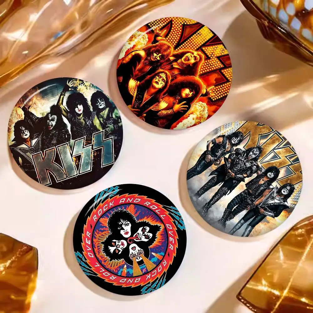 Rock Band Kiss 58mm Animals Funny Brooches Badge Backpack Clothes Gift Accessory