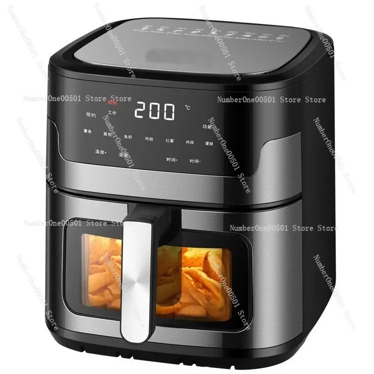 

Household Stainless Steel Multifunctional 10.5L Touch Large Capacity Mechanical Visual Air Fryer