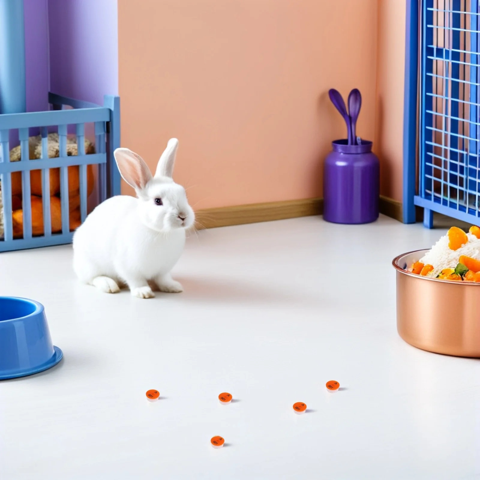 100 pezzi etichette identificative per orecchie di animali numerate 1-100 per conigli cani piccoli segnalibri per fattoria di bestiame etichette per orecchie di coniglio