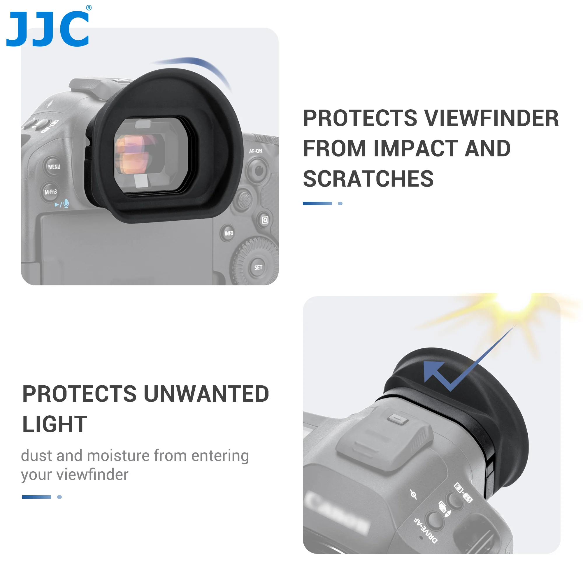 JJC Weiches Silikon-Kamera-Augenmuschel-Okular ersetzt Canon ER-I für Canon EOS R1 Augenmuschel, Augenschutz-Sucher – Detail 10