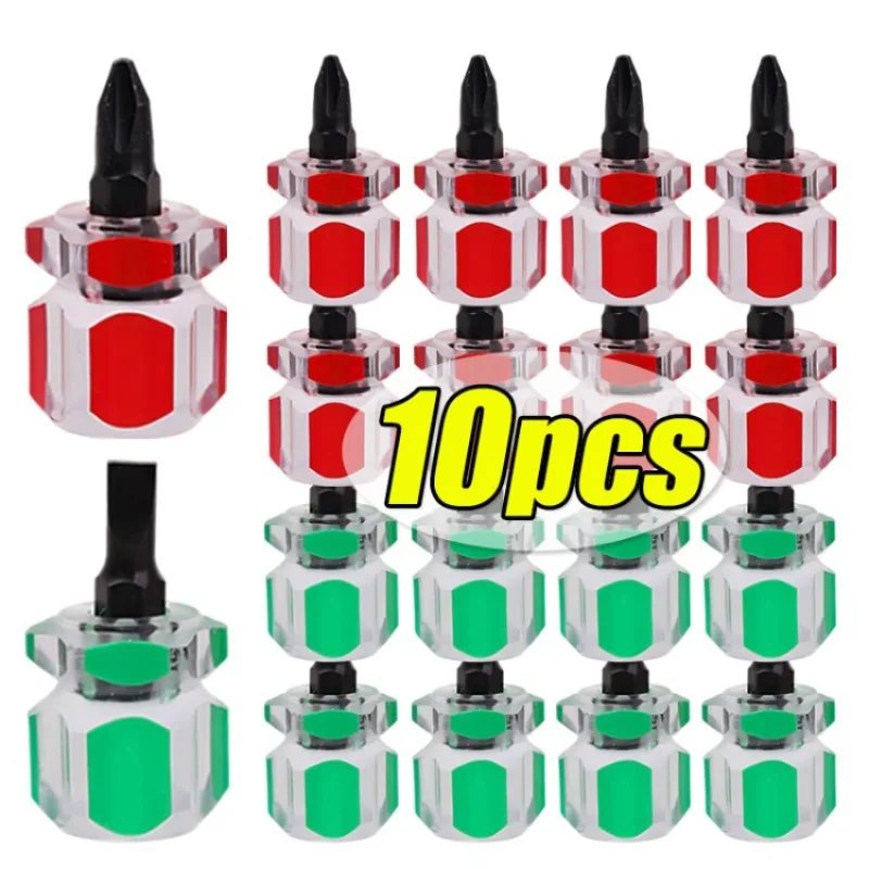 Portable Mini Short Screwdriver Kit Heavy Duty Slotted Phill
