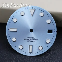 28.5MM Sunburst Watch Dial High Quality Luminous Watch Faces For NH35 NH36 4R 7S Movement Fit SUB NH35 Watch Case
