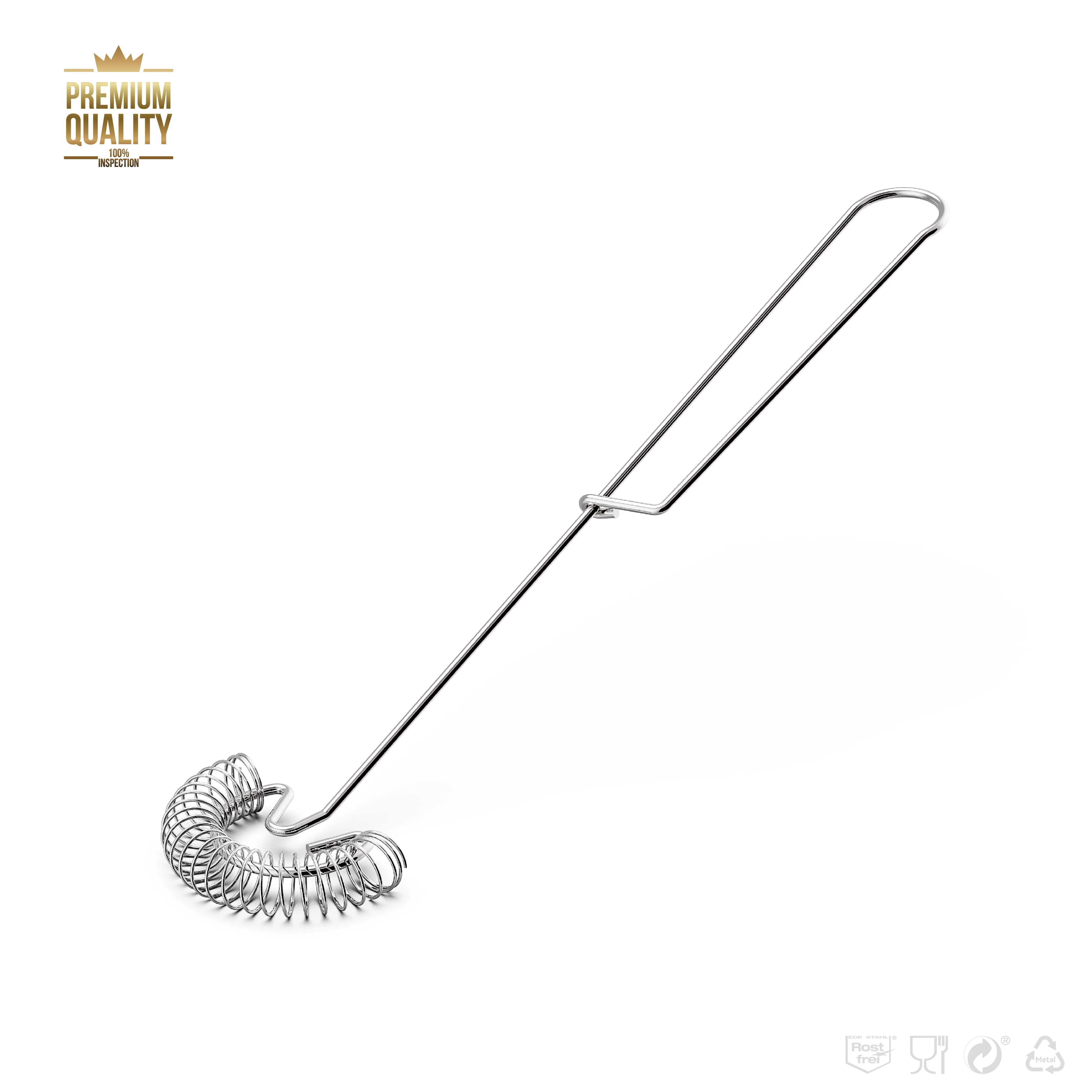 

VIMACO® Sauce Whisk Stainless Steel Scandinavian Type Wire Egg Spring Coil Frother Milk Blender 11 Inch