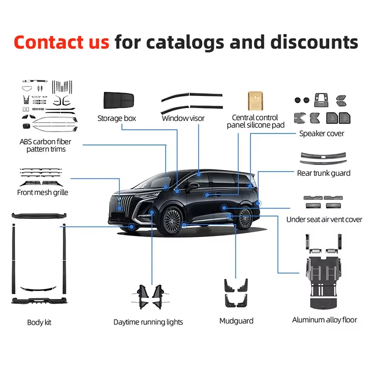 Aluminum Alloy Floor For Denza D9 Accessories Luxury High Level Automotive Flooring Luxury Business MPV Interior Accessory