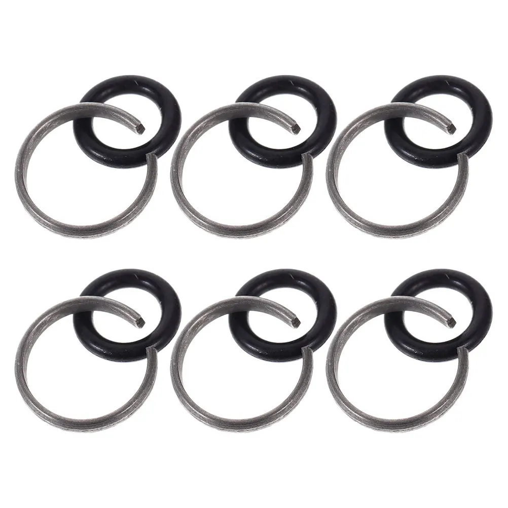 

6Sets Impact Wrench Retainer Ring O-Ring Replacement Durable Rubber Iron Socket Retaining Rings for Electric Impact Wrench