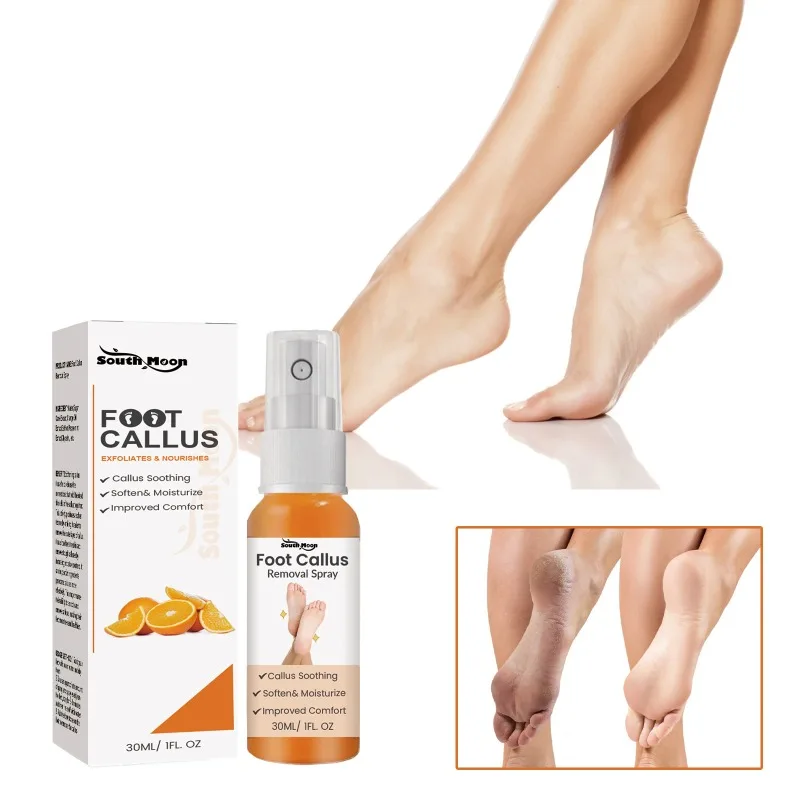 Foot Callus Removal Spray Orange Essential Oil Exfoliating Nourish Peel Feet Calluses Dead Skin Remover Pedicure Foot Care Tool