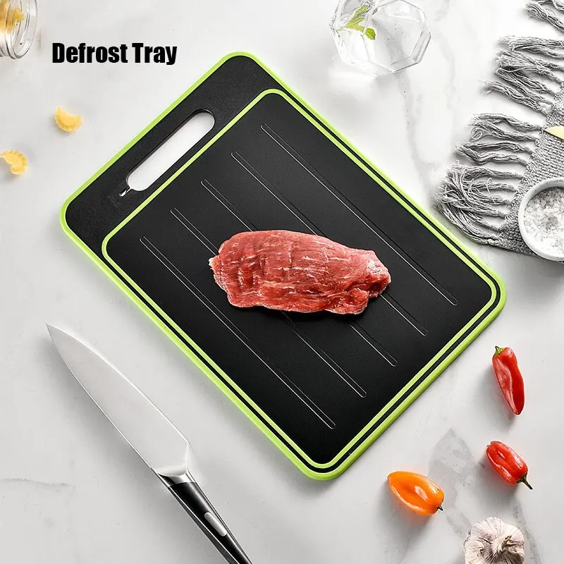 Double Sided Cutting Board with Thawing Function Kitchen Grinding Chopping Multifunctional Sharpener Grinding Cutting Board