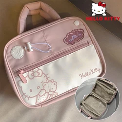 Sanrio Hello Kitty Cosmetic Bag Cartoon Large Capacity Makeup Organizer Handbag Women Travel Portable Toiletry Storage Wash Bags