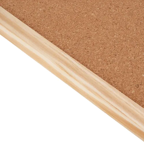 Imagen 2 del producto Tablero de corcho Tablero de anuncios de corcho Marco de madera 40x60 cm Marco de madera de doble cara Tablero de anuncios de corcho para oficina, escuela y hogar