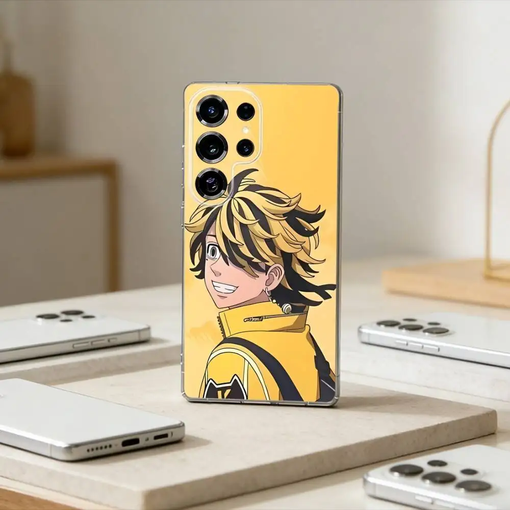 

K-Kazutora Hanemiya Phone Case For Samsung S25,S24,S21,S22,S23,S30,Ultra,S20,Plus,Fe,Note,10,9,5G Transparent Cover