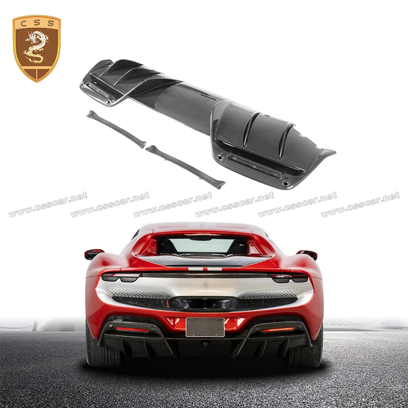 

Задний бампер автомобиля, диффузор для Ferrari 296 GTB OEM стиль, боковой разделитель из углеродного волокна, защитная пластина, крышка подбородка, внешние детали