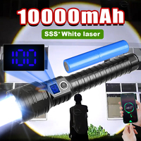 2024 NEW High Power SSS+ Wick Led Flashlights 10000mAh Rechargeable Led Flashlight LCD Lantern ZOOM Powerful Torch Outdoor Light
