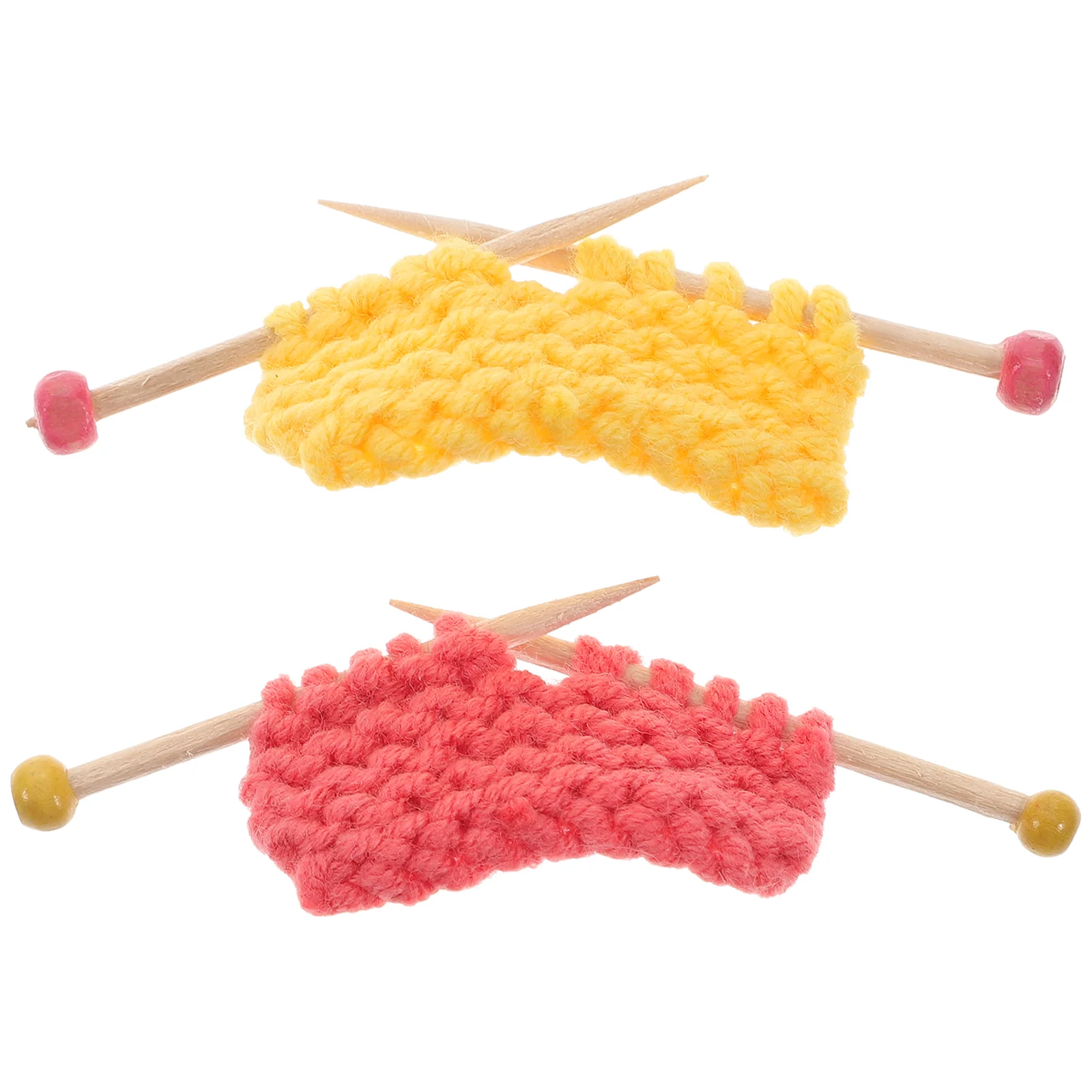 

2 Pcs Sewing Knitted Sweater Desktop Accessories Photo Supply Home Crafts Child Dollhouse