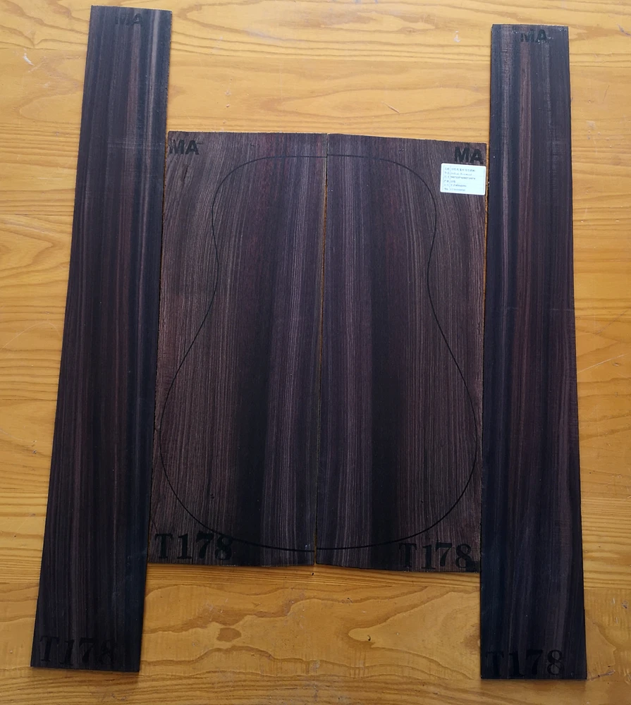

MA/5A/3A grade Indian rosewod back and side panel wool guitar production material accessories HUATOOL