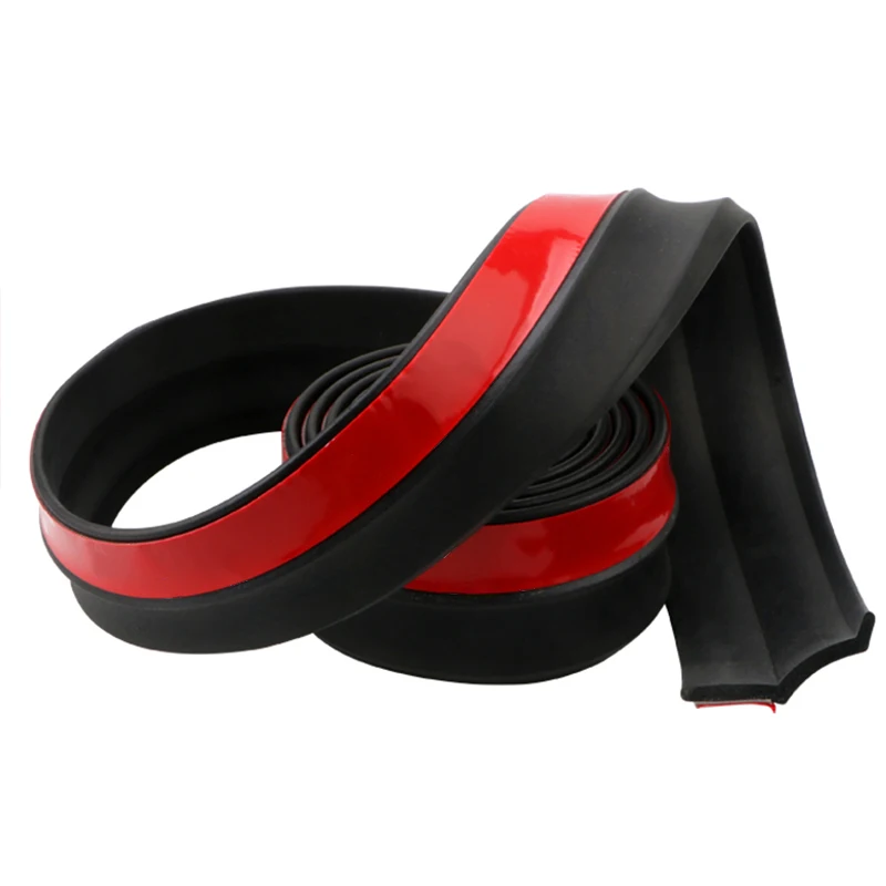 Universal carro amortecedor dianteiro spoiler lábios proteção adesivos 60mm largura 2.5m amortecedor dianteiro do carro lábio de borracha protetores para-choques do carro