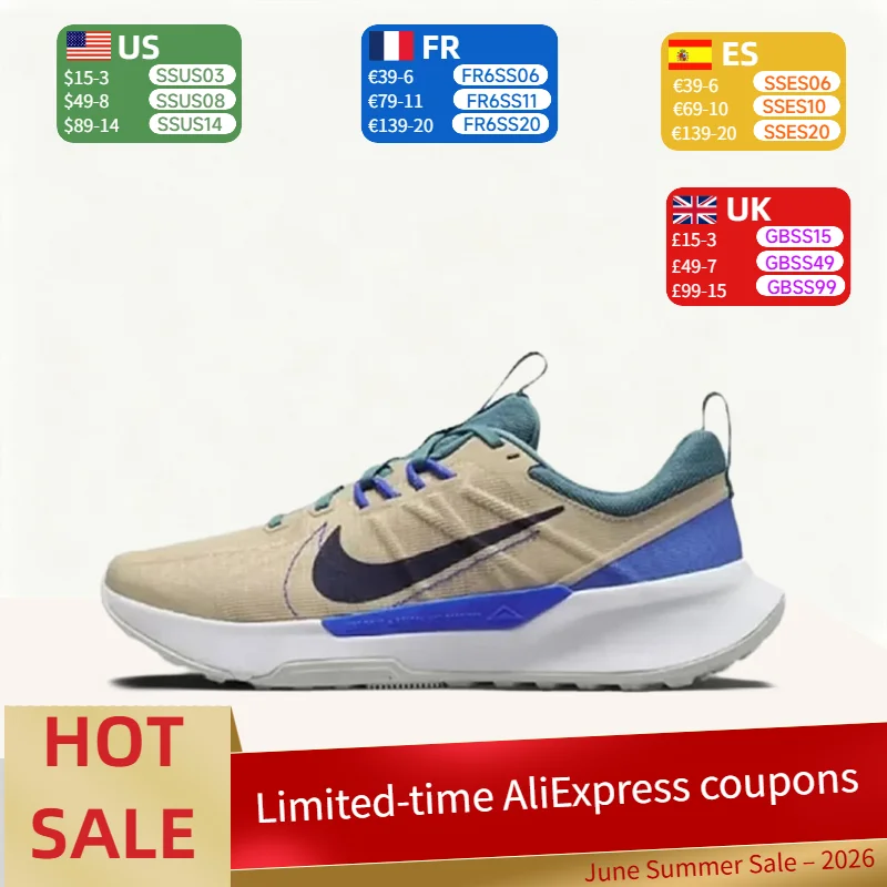 Мужские кроссовки Nike Juniper Trail 2 для трейлраннинга: дышащий, удобный и прочный верх из сетки, коричневый цвет DM08