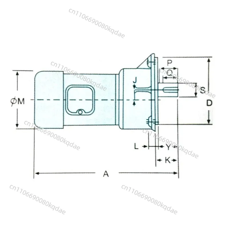 100W (0.1KW) three-phase 220V/380V geared motor horizontal or vertical variable frequency speed control motor