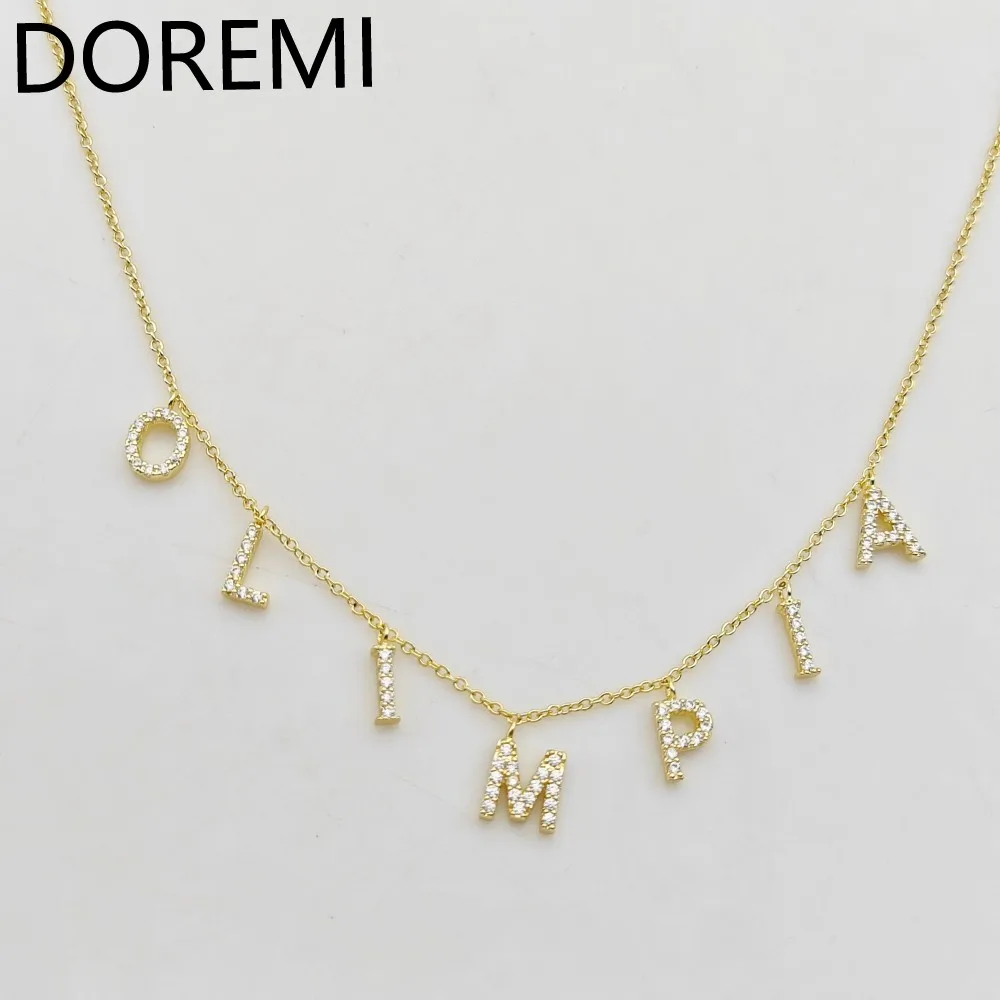 

DOREMI персонализированный подарок на день рождения, висячее ожерелье с буквами, персонализированное ожерелье с именем, ожерелье с несколькими первоначальными именами