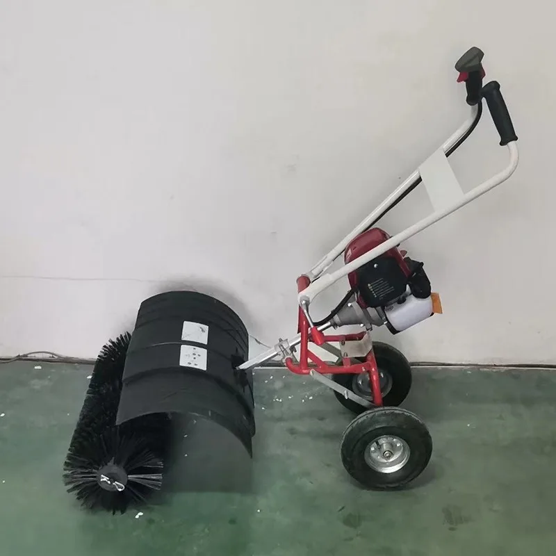 

2025 Compact foldable snow removal machine for ground cleaning Two-stroke push-type lawn mower