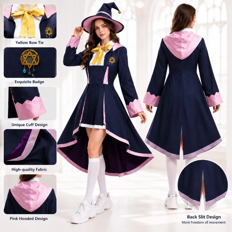 Costume de Cosplay de sorcière errante, tenue de fête d'halloween, uniforme de sorcière, Anime Wandering Witch The Journey of Elaina