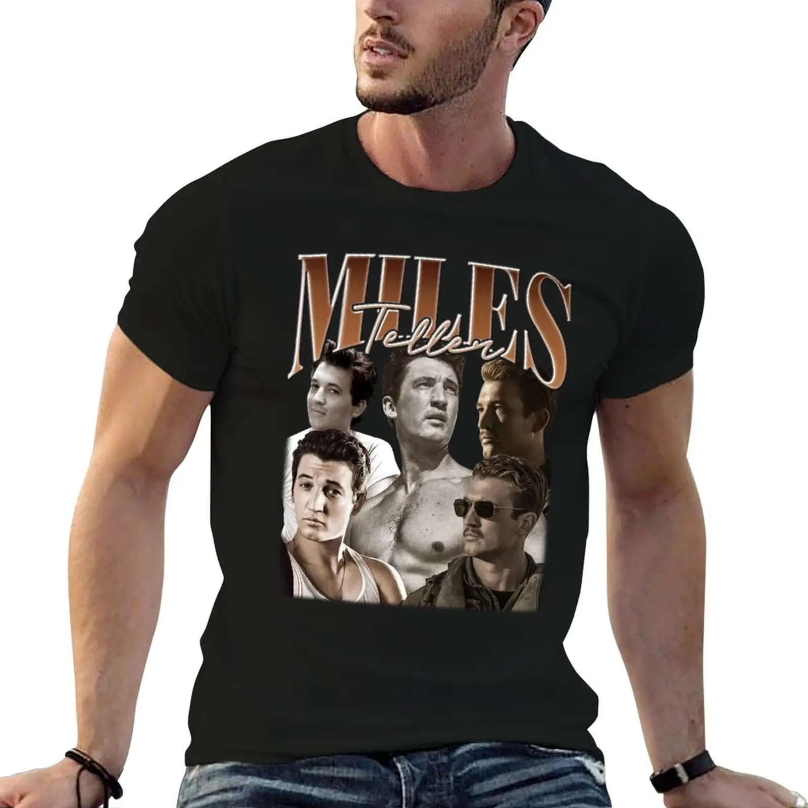 

Miles Teller T-Shirt heavyweights graphic t shirts rapper graphic tees T-shirts for men cotton