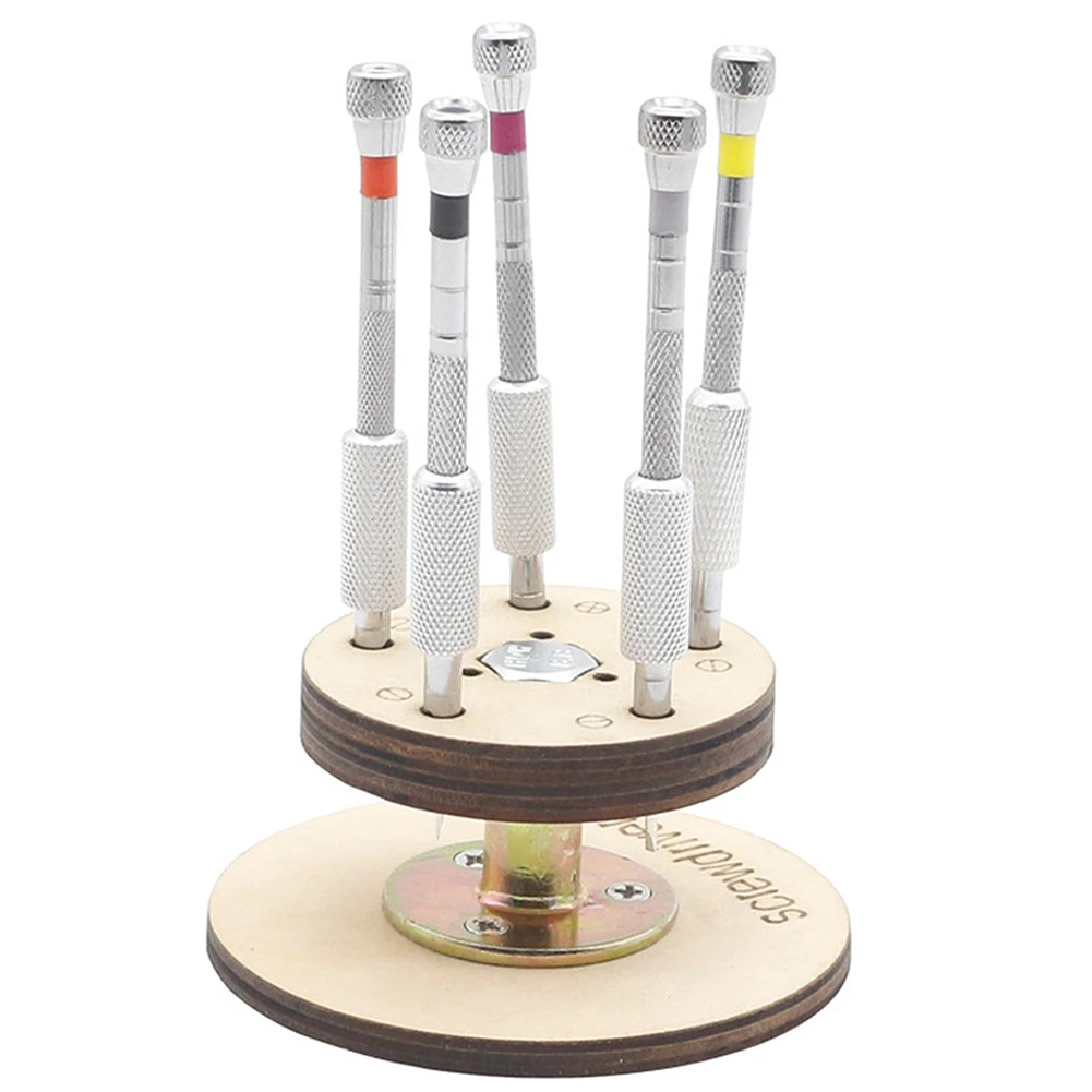 ABPQ-Set Obeng Profesional Alat Perbaikan Bagian Jam Tangan dengan Tempat Perhiasan Jam Tangan Tempat Bantalan Bantalan Pergerakan