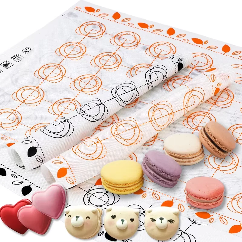 FAIS DU Macaron Silicone Baking Mat Non-Stick Cookie Pad Fondant Bakeware Oven Home for Cakes Pastry Tools Rolling Dough Mats