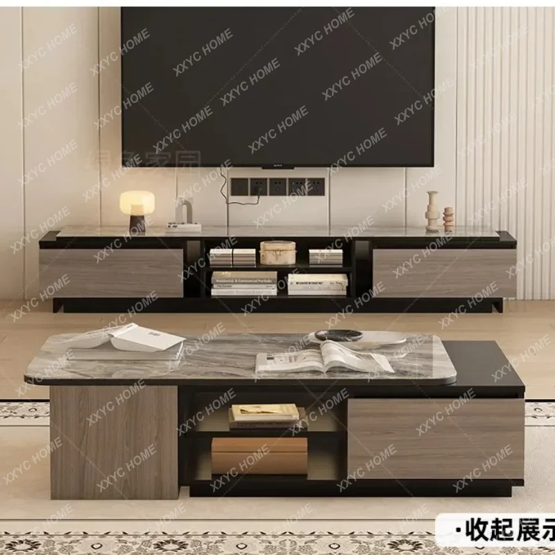 LExtendable Custom Tv Cabinet Minimalist Unique Wooden Storage Tv Cabinet Living Room Modern Black Room Furniture