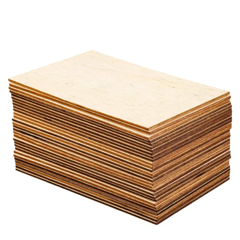 15Pcs 6X4in/15X10cm Rectangle Unfinished Wood Sheets for Crafts House Aircraft Ship Boat Arts, School Projects, DIY Wooden