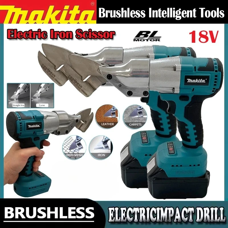 

Makita Electric Brushless Iron Scissors Machine 18V Rechargeable Professional Metal Cutting Tool Sheet Shear Cutter Power Tools