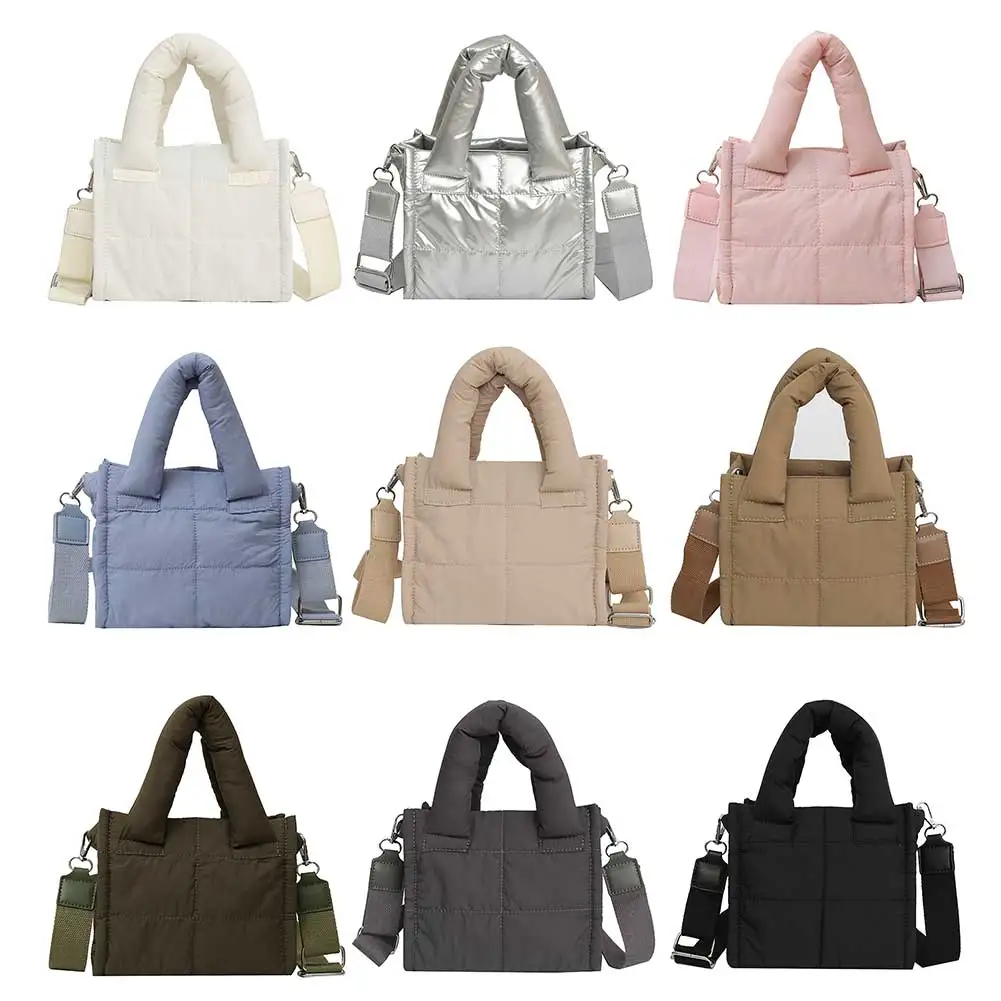 

Women Quilted Padded Crossbody Purse Large Capacity Stylish Crossbody Bag Adjustable Strap Trendy Messenger Bag Chic Hobo Bag