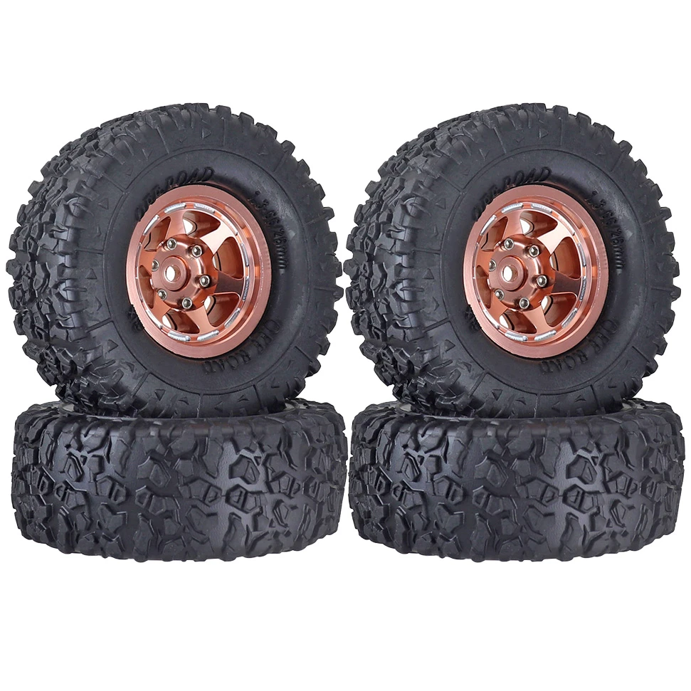 Aluminiumlegierung 1,3 Zoll Beadlock Felgenreifen für 1/24 Fms24 Axial Scx24 1/18 Traxxas Trx4m Trx4-m Rc Crawler Autoreifen – Detail 12
