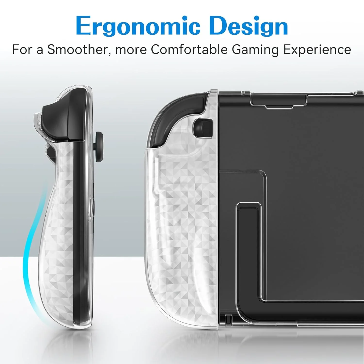 حافظة صلبة شفافة من البولي كربونات غطاء حماية لوحدة التحكم في الألعاب NS Switch 2 Joy-con Back حامي كامل لملحقات التبديل
