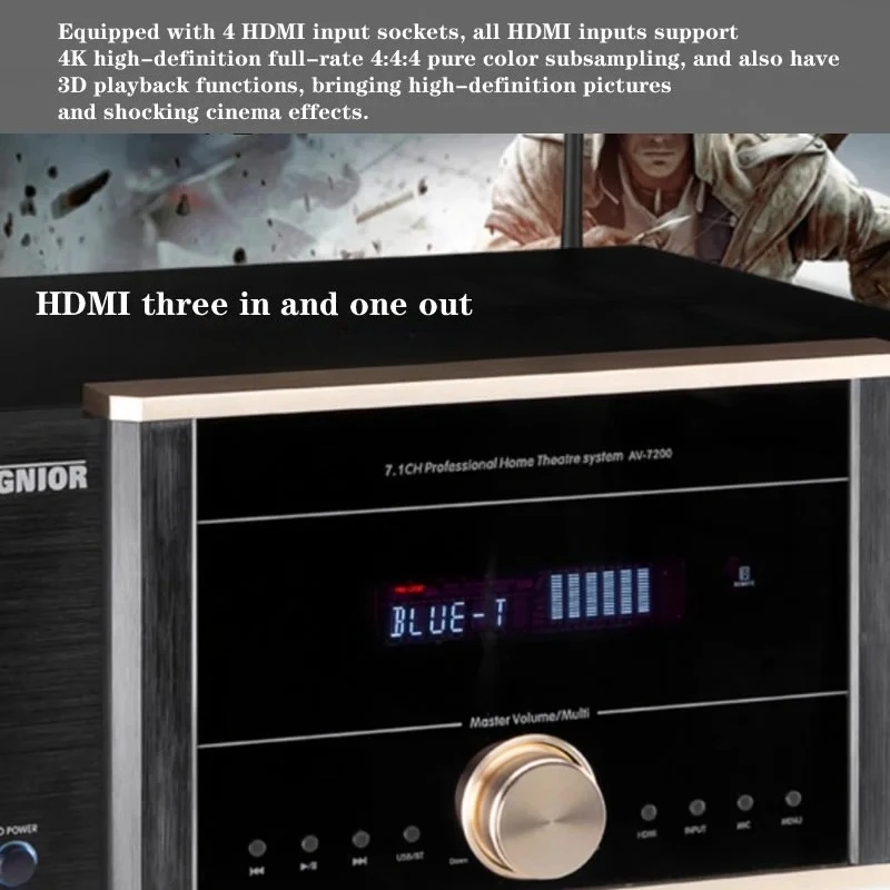 7.1 panoramic sound DTS Dolby decoding network song request system 5.1 home power amplifier AV-7200