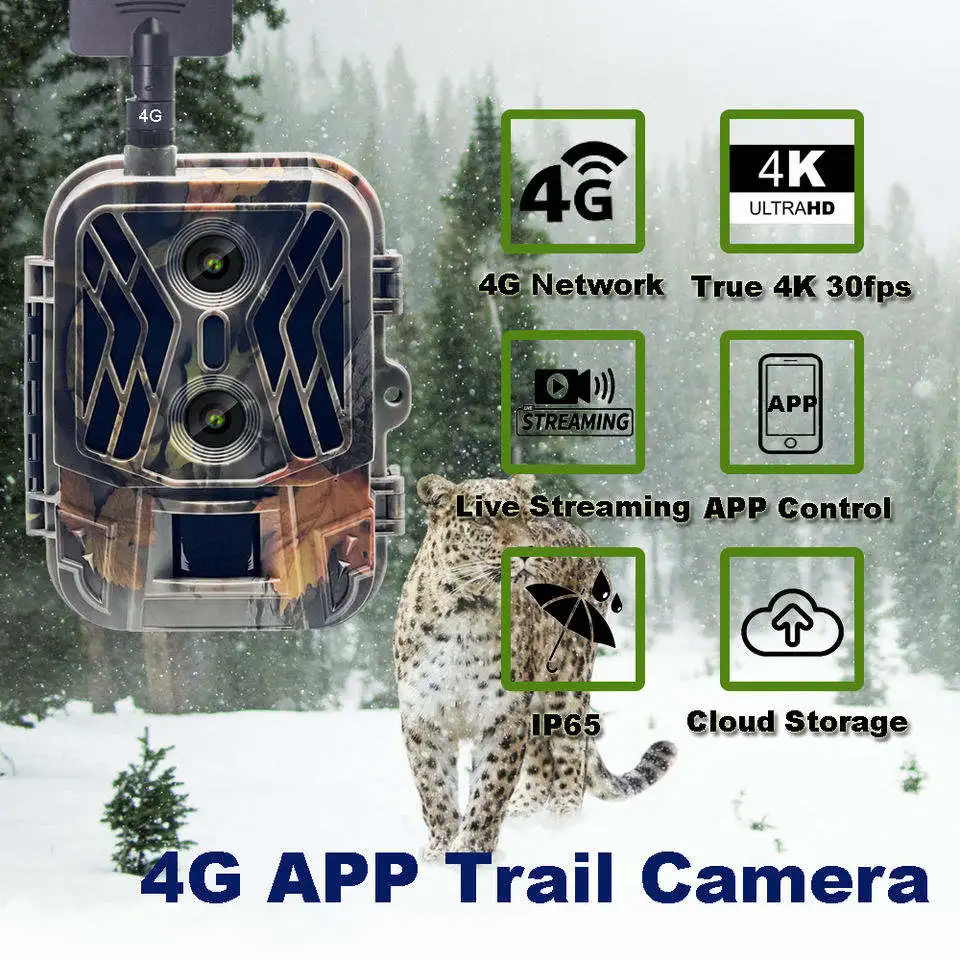 HC-950PRO عدسة مزدوجة 4G LTE كاميرا صيد الحياة البرية 100MP 4K 8000mAh بطارية ليثيوم #5