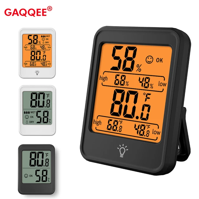 Duży rozmiar LCD cyfrowy termometr higrometr pomieszczenie wewnętrzne elektroniczny miernik temperatury i wilgotności czujnik miernika stacja pogodowa