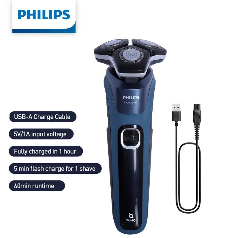 Philips Shaver S5880/20 Wet & Dry Shaving Machine Waterproof USB Charging Skin IQ & Pop-Up Trimmer