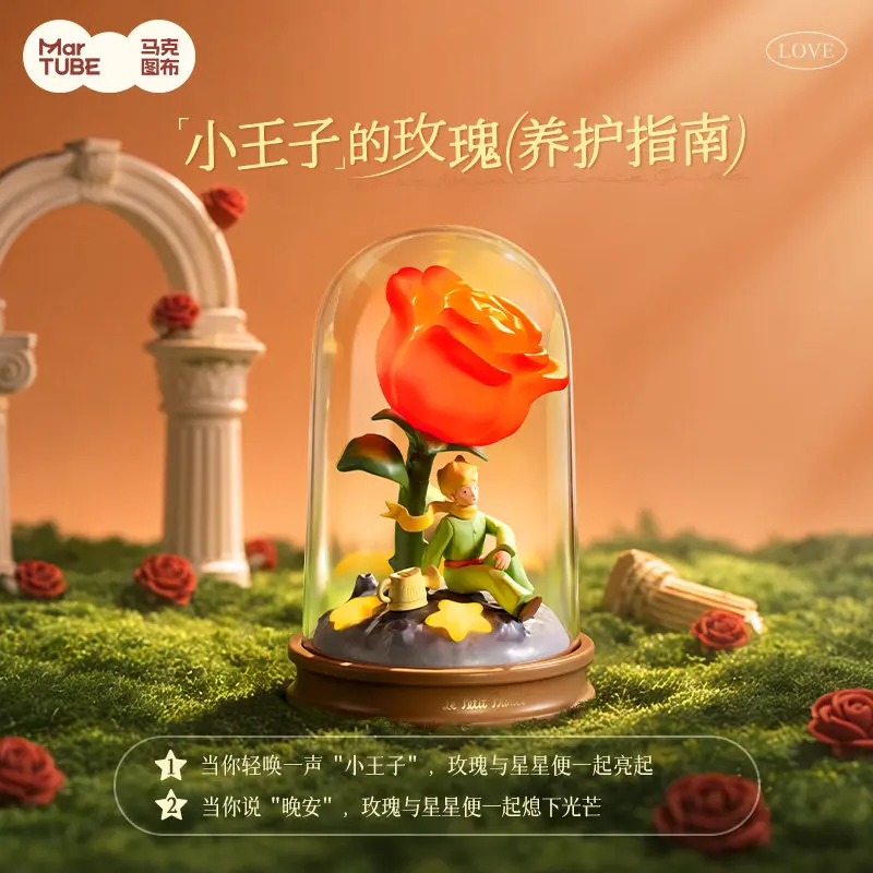 Cartoon Little Prince Nightlight Bedside Bedroom Sleeping Night Light Rose Transfer Cute Decorative Light Toy Girl Birthday Gift - view 3