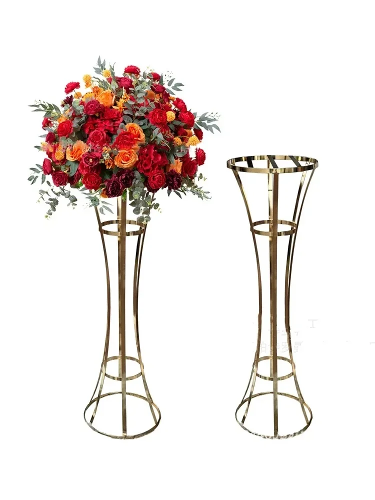 

4-10pcs Gold Flower Rack Modern 80cm Wedding Table Centerpiece Event Road Lead Party Flowers Stand Home Hotel Decoration