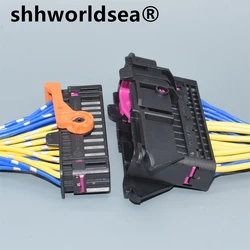shhworldsea 28 Pin/Way Female Male Loom Repair Door Harness Connector Plug Socket For VW AUDI SEAT SKODA 1K0937702C 1K0937722D
