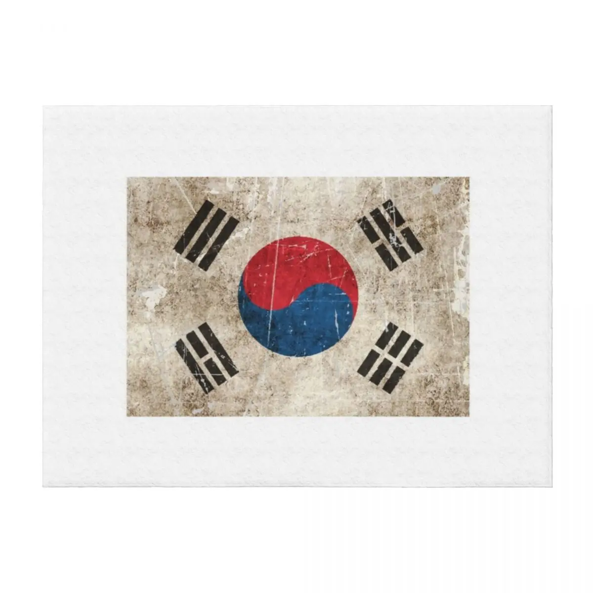 

Vintage Aged and Scratched South Korean Flag Throw Blanket bed plaid Bed covers Blankets For Sofas Decoratives Blankets