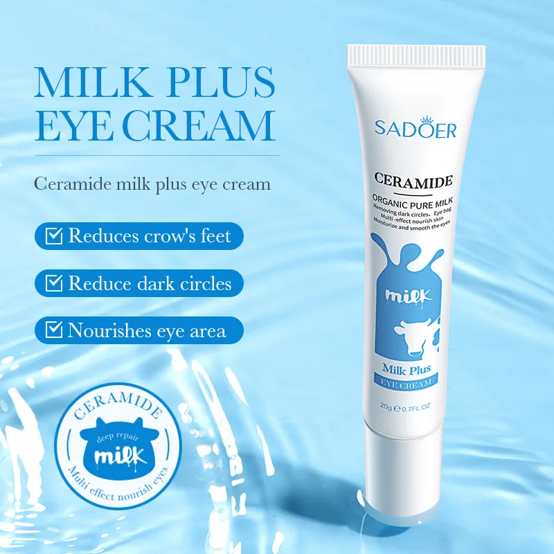 SADOER-crema nutritiva para ojos, leche, eliminación de ojeras, bolsas para ojos, belleza reafirmante hidratante, productos para el cuidado de la piel para ojos