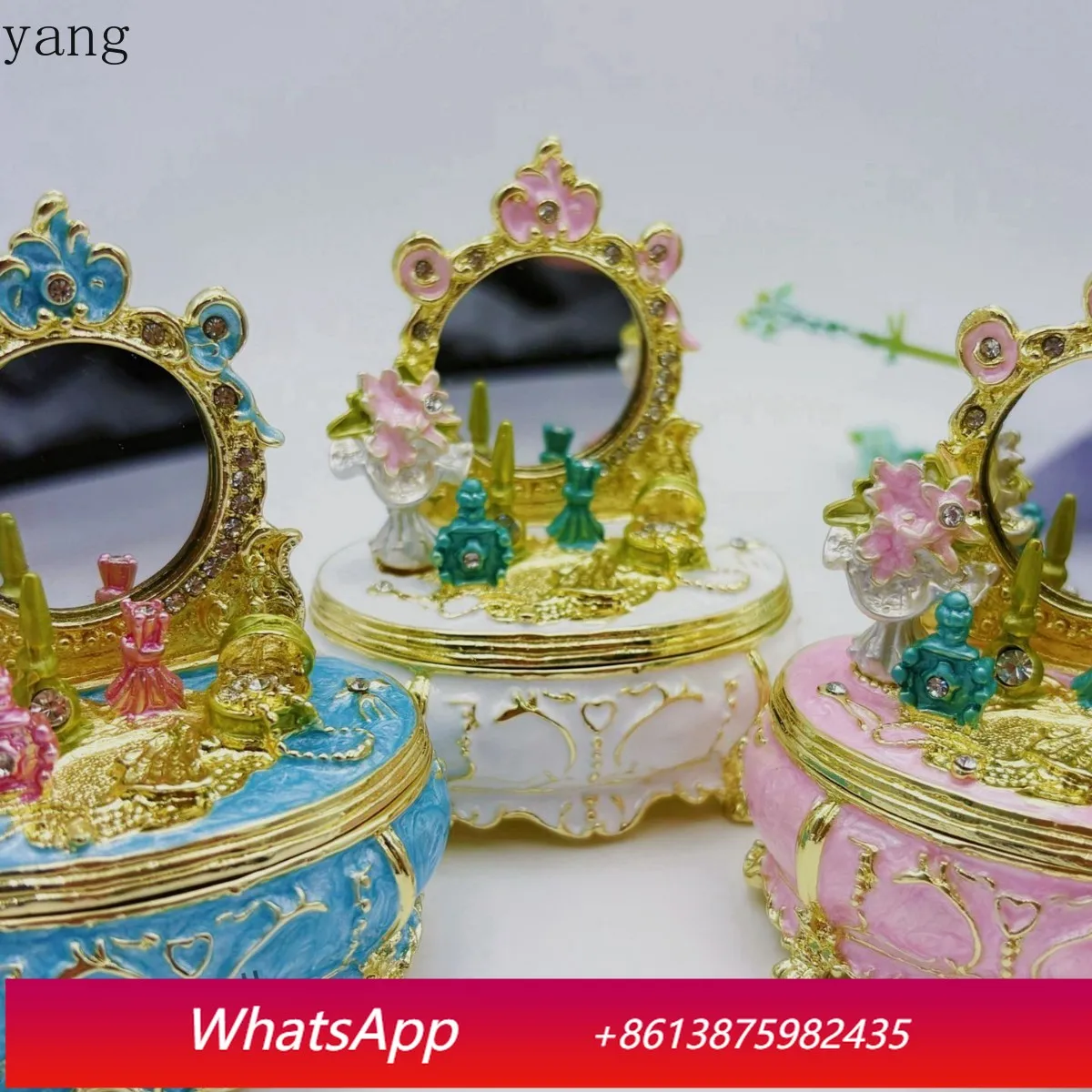 

CX wedding gift enamel decorative box, dresser jewelry