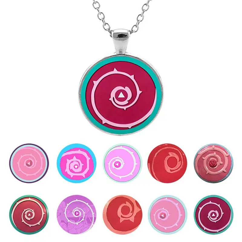 US Animax Steven Universe Shield Necklace Cosplay Silver Plated Chain Glass Dome Pendant Necklace Fans Otaku Accessories FUS01